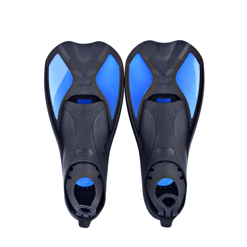 Плавательные ласты, обувь для взрослых и детей Ласты с регулируемой Heel для плавания дайвинга ласты водные виды спорта, серфинг - Цвет: Blue
