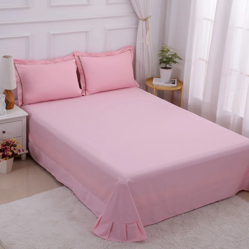 Style 4 Dreampatar современный хлопок Удобный домашний лотос кружева простыни мода сплошной цвет один двойной постельные принадлежности Мягкая Наволочка ML356B - Цвет: Style 4