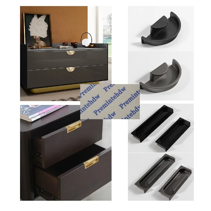 2 шт. полукруглая прямоугольная окантовка из цинкового сплава Встроенная