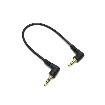 

15cm 90 Degree Right Angle 3 pole 3.5mm Aux Audio Flat Cable Cord Male to Male for phone car aux Speaker