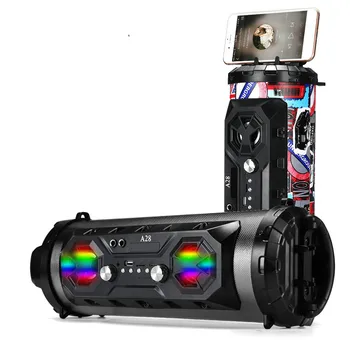 

Hifi Portable bluetooth Speaker FM Radio Move KTV Wireless Surround Sound Subwoofer 20W Outdoor Speakers Boombox TF USB