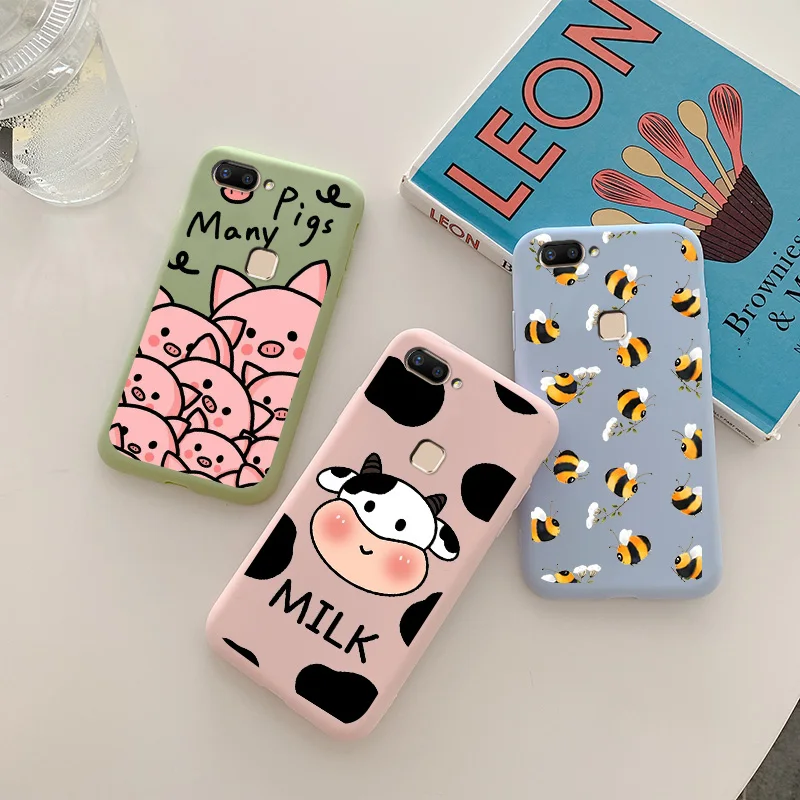 For VIVO X20 Case Cute Animal Pattern Silicone Soft Matte TPU Shell Plus Fashion Cartoon Painted Phone Cover | Мобильные телефоны и