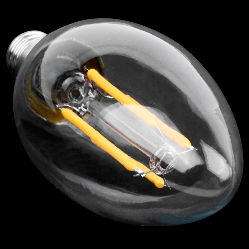 Диммируемый E12 COB Edison свеча пламя накаливания светодиодный светильник лампа