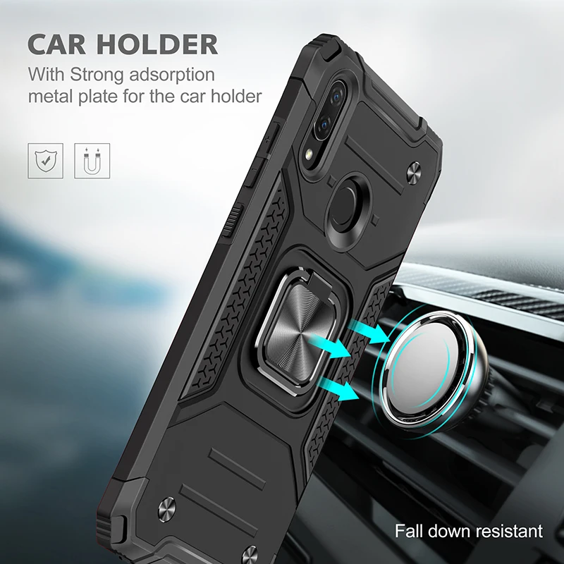 For Huawei P Smart 2019 Honor10 lite Cases Shockproof Armor Magnet Case Ring Stand Bumper Phone Back Cover For P Smart 2019 Case