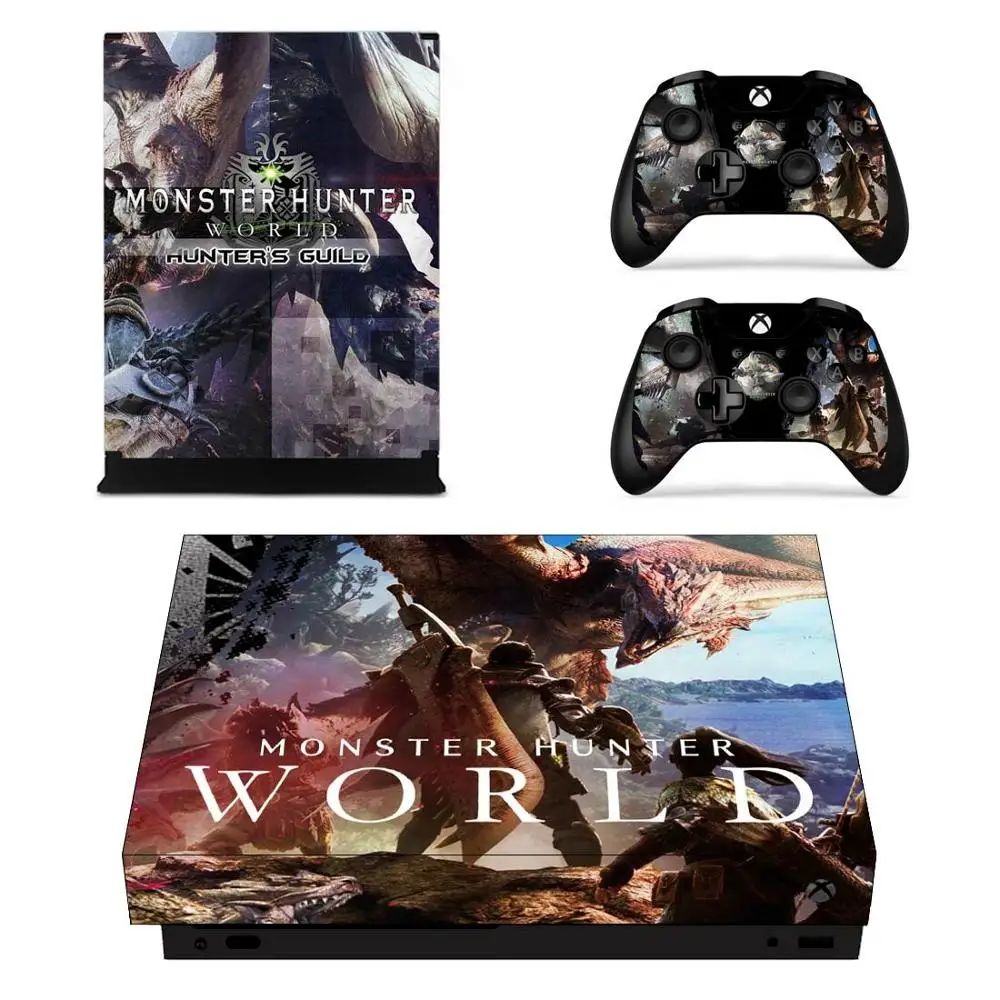 YSX1X0853 Monster Hunter World полный игровой кожный чехол консоль и наклейка на контроллер для Xbox One X консоль+ контроллер кожи наклейка - Цвет: YSX1X0853