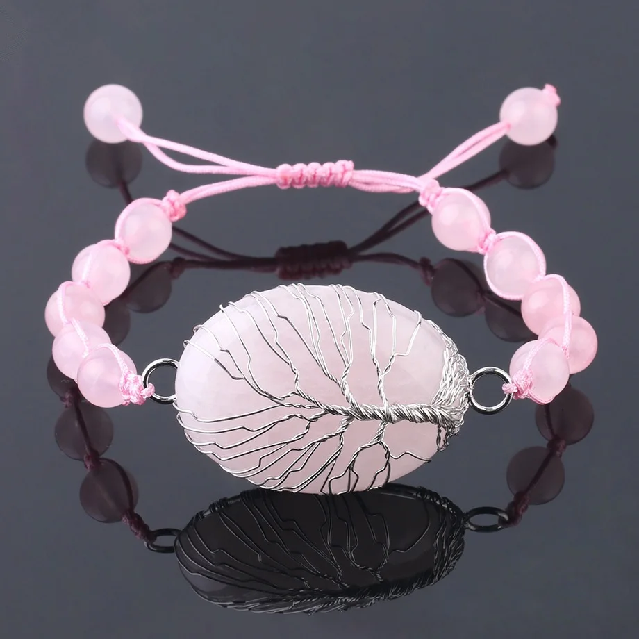 

Crystal Stone Beads Bracelet Natural Oil Diffuser Bracelets Women Fashion Strand Bracelets for Women Yoga Jewelry
