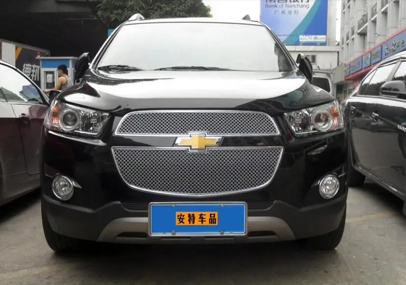 High quality Car ABS Mesh Grille Trim Racing Grills Fits For Chevrolet Captiva 2011 2012 2013
