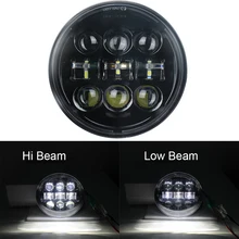 5,75 дюймов LED головной свет для мотоцикла дальнего/ближнего и дальнего света лампы светодиодный проектор дальнего света для Sportster