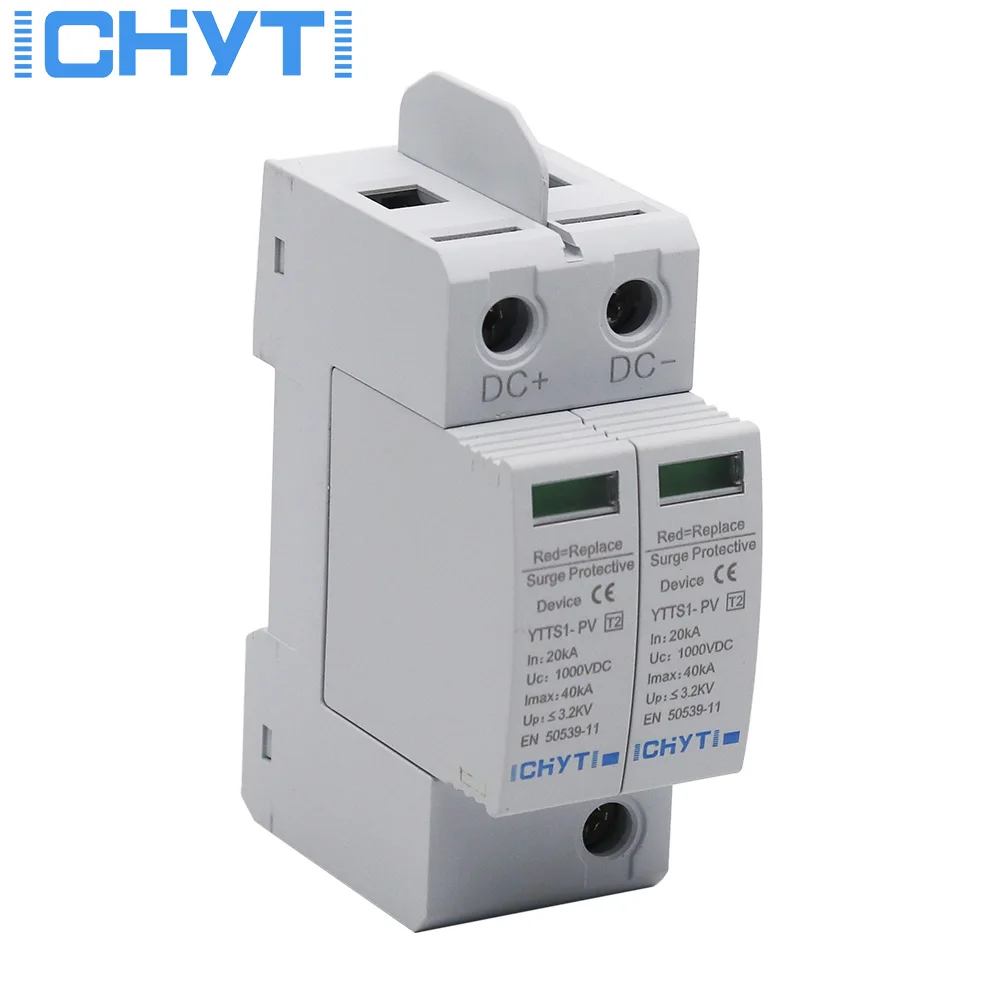 

Surge Protective Device SPD DC 2P 600V 1000V 20KA~40KA Surge Protection Surge Arrester House din rail Solar Surge Protector