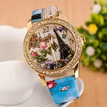 Montre Femme Moda Mujer 2019 New Arrival High Quality Student Watch Flower And Tower Dial For Girl’s Gift relojes para hombre