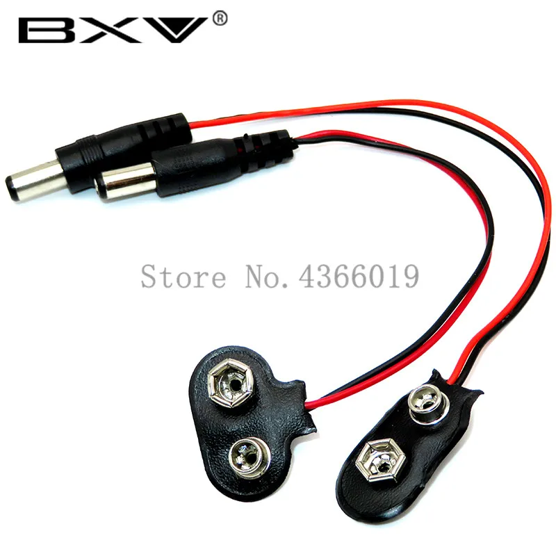 

5PCS Experimental 9V Battery Snap Power Cable to DC 9V Clip Male Line Battery Adapter For Uno R3 DIY Jack Connector