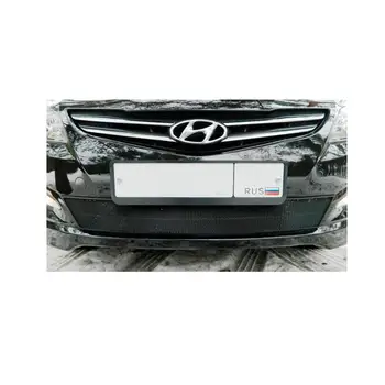 

Protective mesh radiator grille Hyundai Solaris 2014-2017 RBr mesh in bumper, protection from insects stone protection