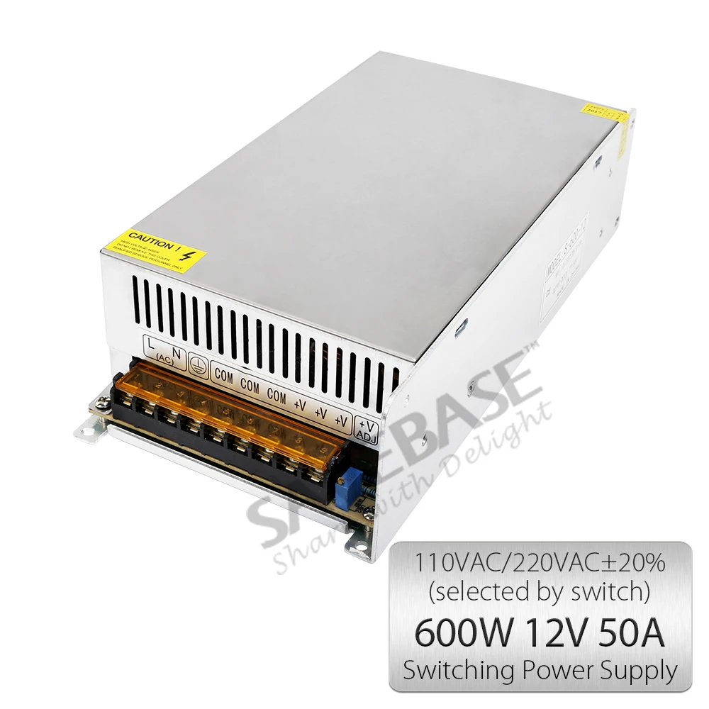 SAVEBASE для ЧПУ Драйвера Шагового Двигателя AC-DC Высокая Мощность PSU 12V 50A 600W 100-240V |