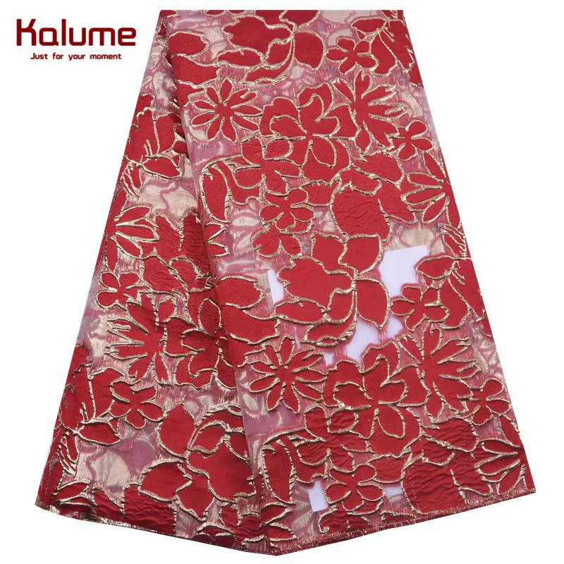 

Red 2020 Latest French Mesh Lace Fabrics High Quality Gilding African Lace Fabric For Wedding French Tulle Lace 5 Yards 1846