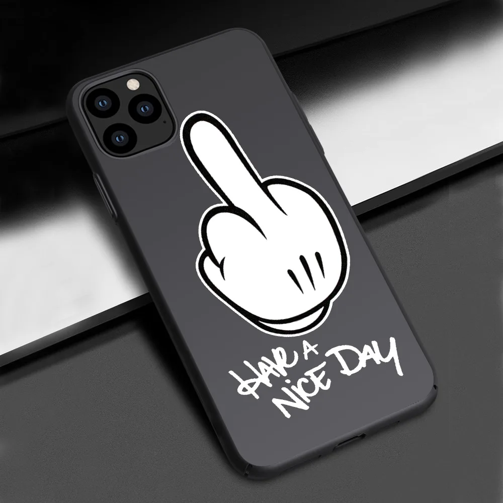 Fundas черный чехол для телефона с мышкой для Apple iPhone 11 Pro max чехол для iPhone 7 8 6 6S Plus X XS чехол для max XR для iPhone 5 5S SE 6 8 - Цвет: 03