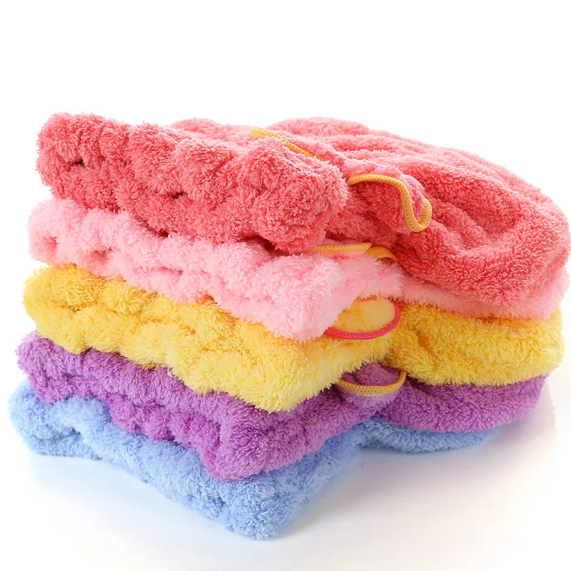 Тюрбан волос Microfiber шапка для быстрой сушки завернутый Полотенца шапочки ванной
