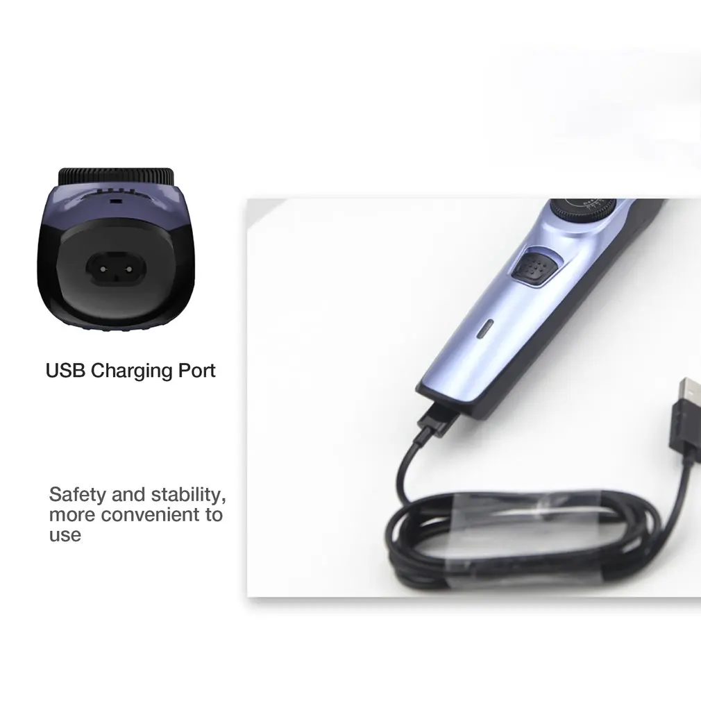 Профессиональная электрическая машинка для стрижки волос с usb-кабелем, перезаряжаемая Беспроводная Мужская машинка для стрижки волос DIY