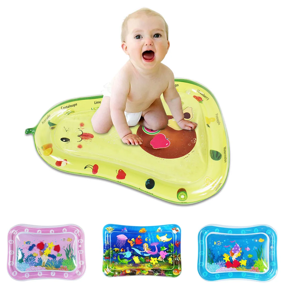 цена 0-3Y Baby Toy Play Mat Newborn Pat Water Mat Childrens Educational Game Cartoon Toy Summer Baby Water Play Mat Baby Play