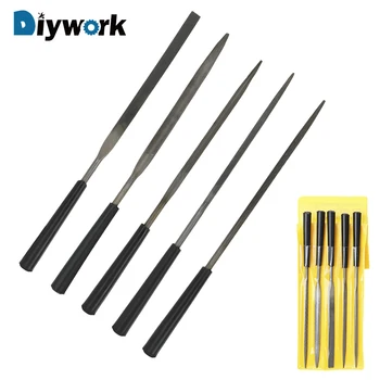 

DIYWORK 5pcs Diamond Needle File Set Files Repair Tool For Metal Glass Stone Jewelry Wood Carving Craft Tool Hand File Tool
