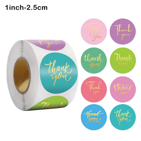 Rainbow Laser Thank You Stickers Small Business Stickers Adhesive Labels for Business Boutiques Wrapping Supplies
