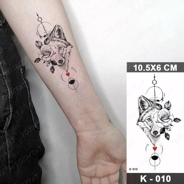 Waterproof Temporary Tattoo Sticker Small Simple Line Flower Flash Tatoo Cute Leaf Finger Wrist Fake Tatto For  Body Art Women 26-K010