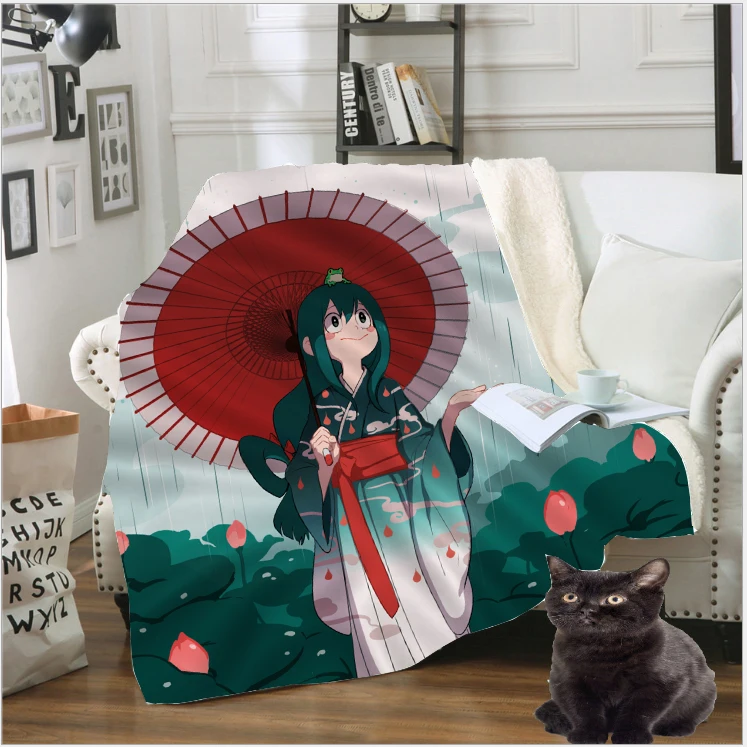 

3D Print Anime My Hero Academia Dabi Blanket All Might Fleece Travel Quilt Sofa Keep Warm Throw Plush Blankets Bedspread B130-04