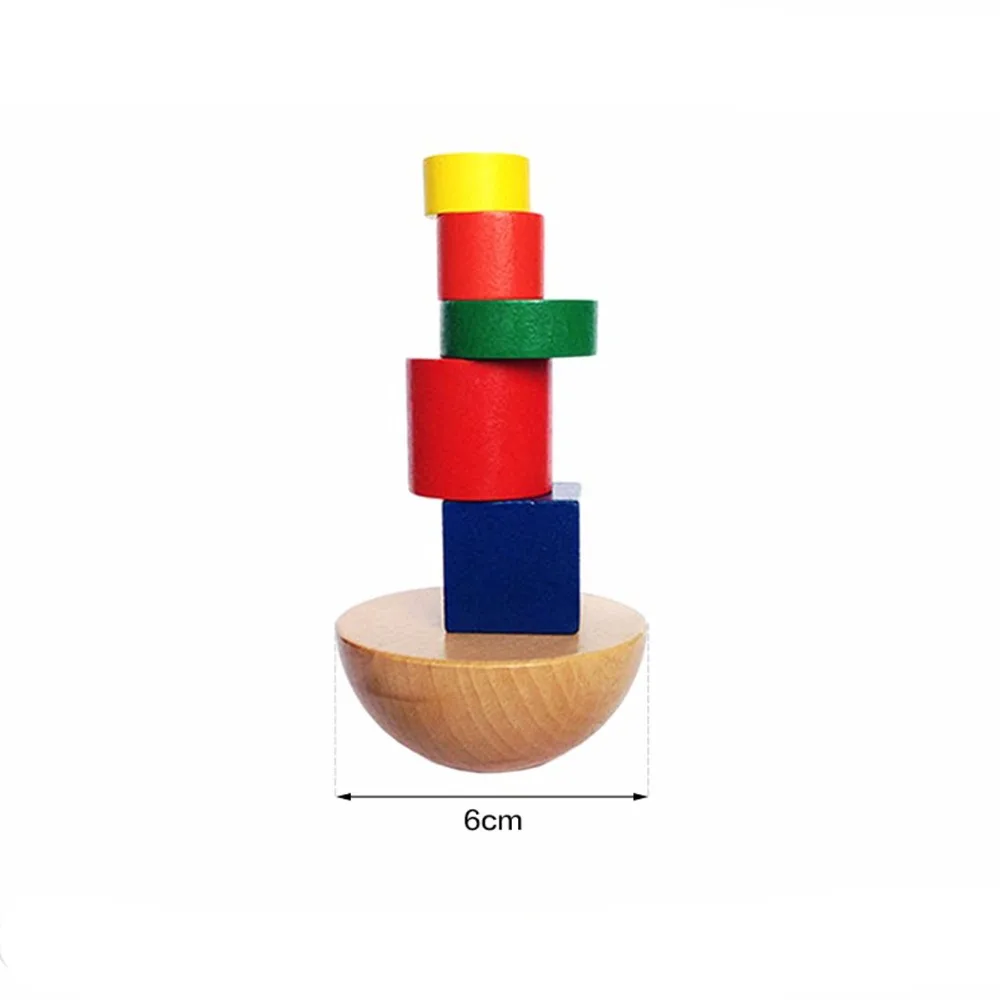 

8 pcs/set Kids Wooden Geometric Balance Blocks Montessori Game Balance Wooden Toys For Children Canvas Bag Educational Gifts