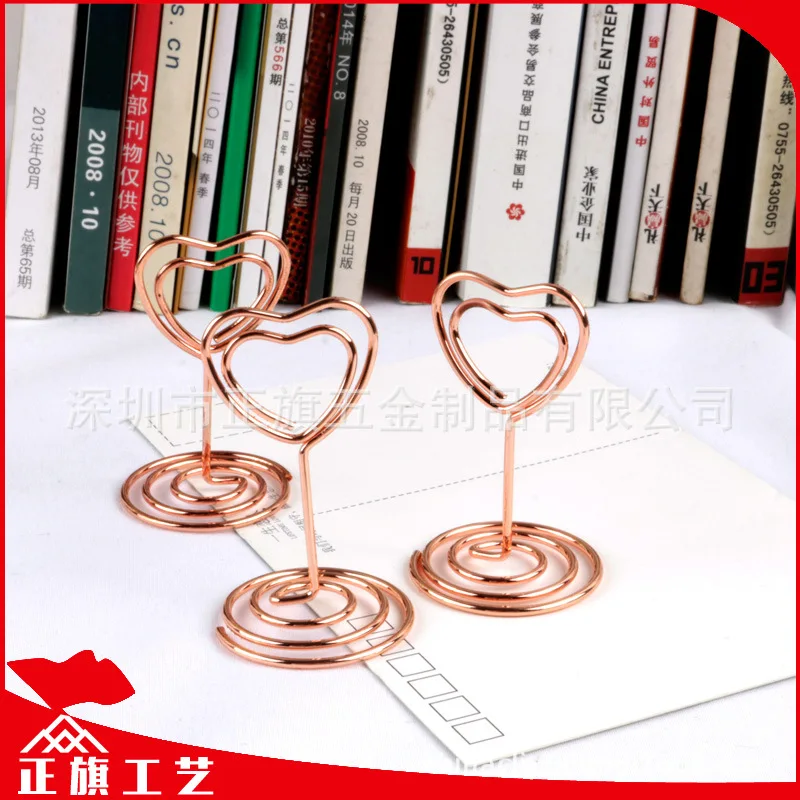 50 Mm Heart Shape Notes Folder Business Card Holder Wedding Seat Clamp Cross Border Currently Available the Same Day Delivery