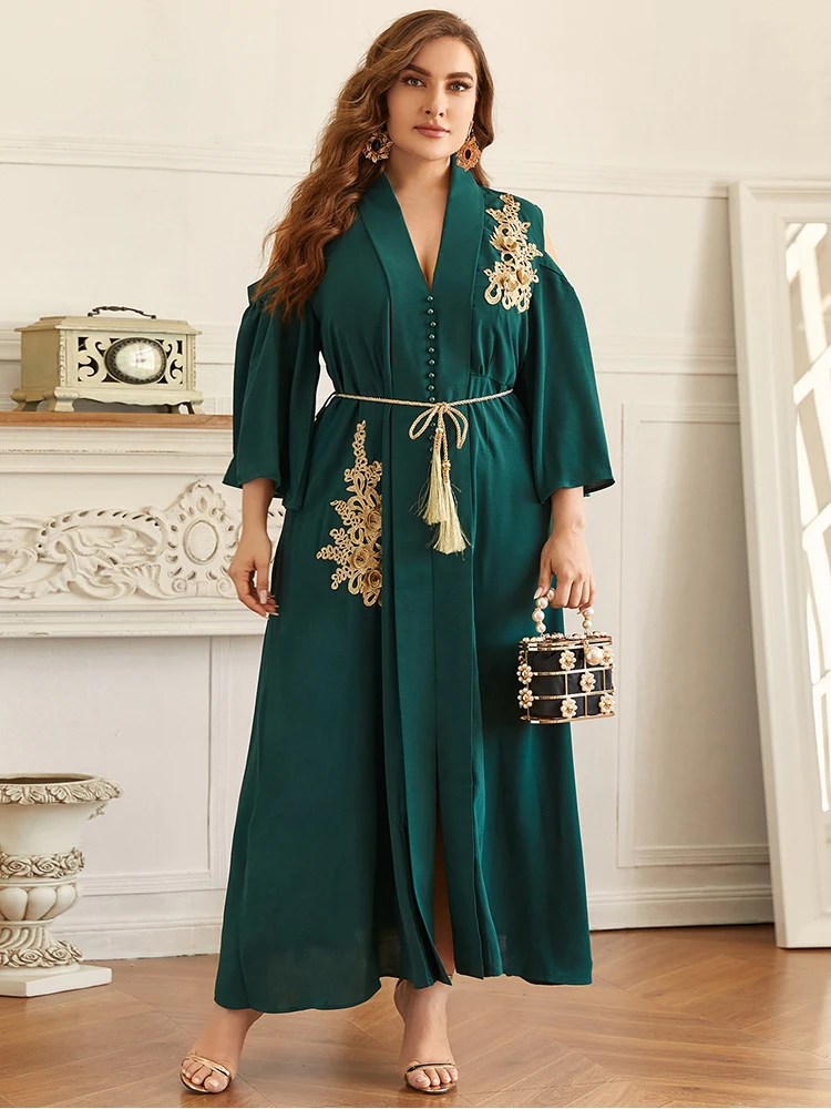 2021 Abaya длинные весенние женские платья большого размера модное элегантное платье