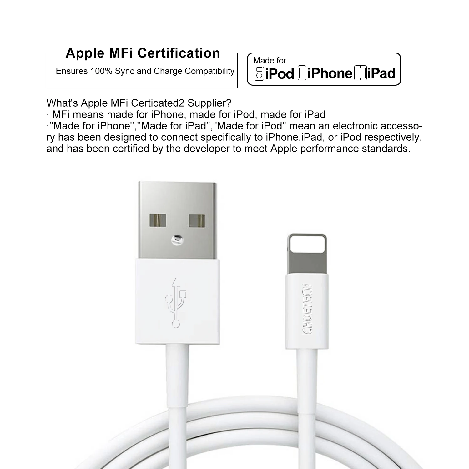 CHOETECH USB кабель для iPhone 11 11 Pro Max Xs Xr X 8 7 ipad 0,6 A кабель для быстрой зарядки 1,2 м 1,8 м кабель для зарядки iPhone