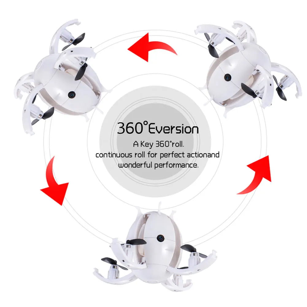 Blk Белый заряжаемый Складной Летающий яйцо 2.0MP Wifi Дрон RC Квадрокоптер для 668-A6HW