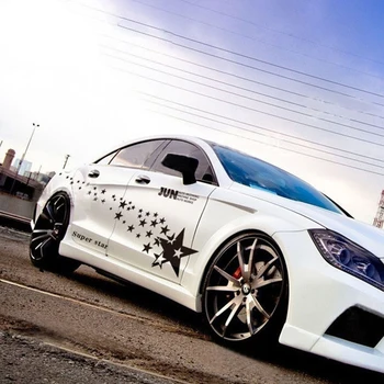 

For Car Parts 1.6 Meters In Black White Double Carved Car Sticker Universal Car Body Sticker Sport Styling Vinyl Auto Decals