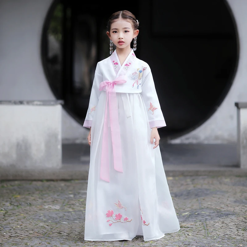 

H2502 Ancient Girl Dress Hanfu Children Fairy China Tang Dynasty Costumes Baby Chinese Traditional Summer Kids Princess Clothing