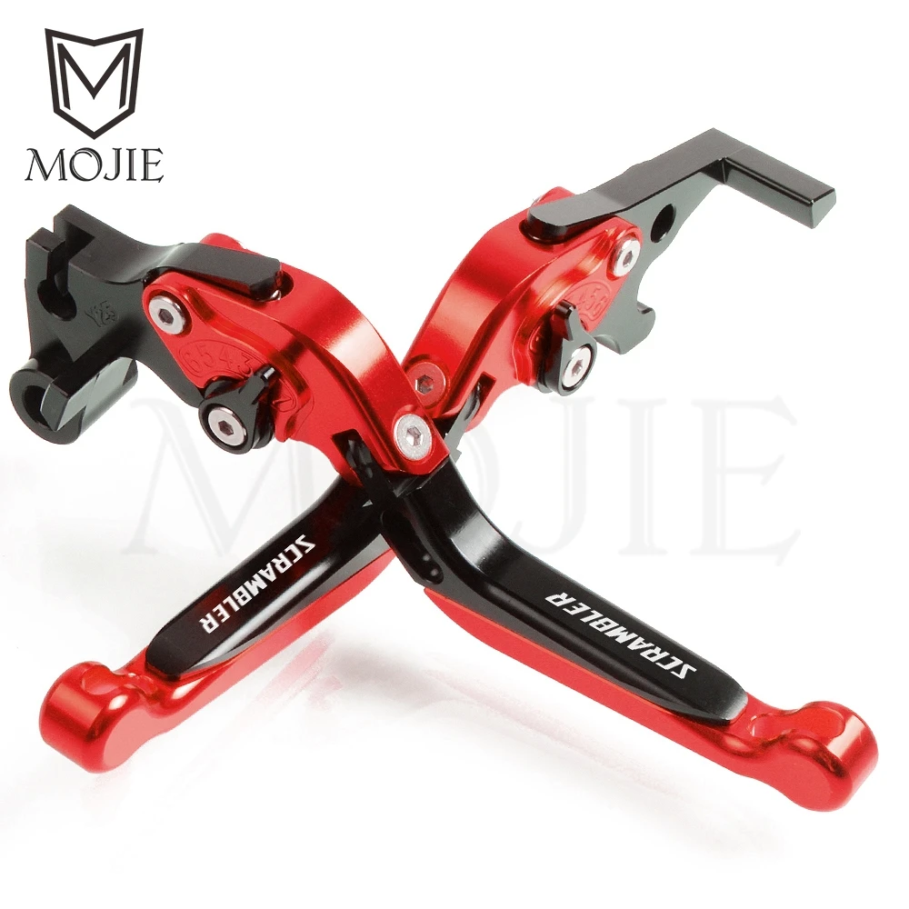 Red Black Аксессуары для мотоциклов CNC Алюминиевые Регулируемые Складные Выдвижные тормозные рычаги сцепления для Triumph SCRAMBLER 1200 XC - Цвет: Red Black