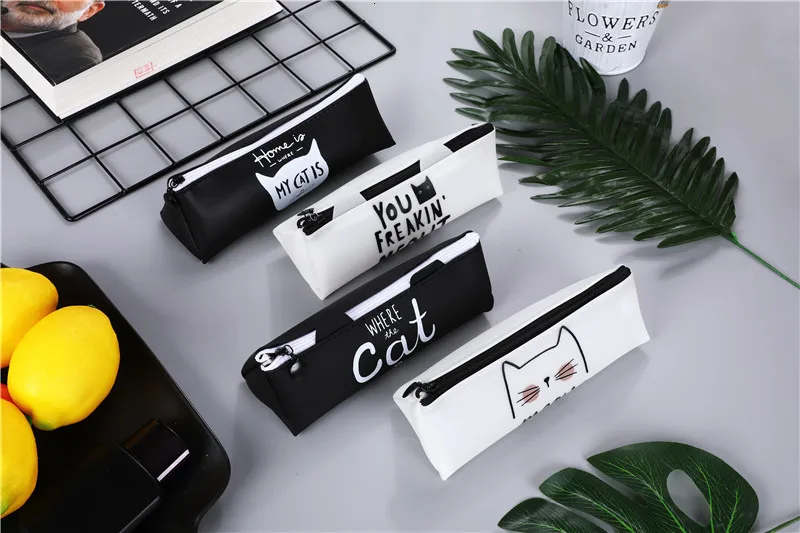 Kawaii силиконовый гелевый кожаный чехол для ручек, тканевый пенал etui a crayons cuir, пенал для карандашей, чехол для карандашей, школьная сумка 4985