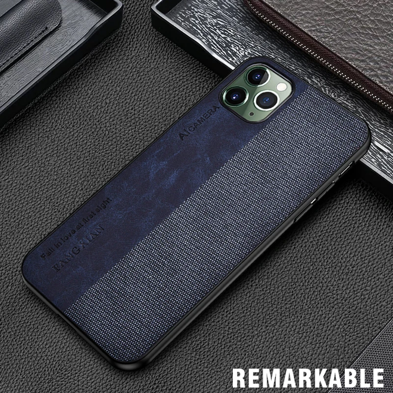 Toraise для Apple, iPhone 11 Pro Max, Роскошный чехол из искусственной кожи и ткани с текстурой для iPhone 11 Pro, PC и TPU edge Cover