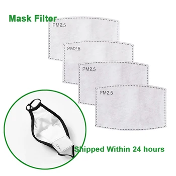 

5 Layers Masks Filter Paper Activated Carbon Adult Mouth Mask Face Mask Filter 50pcs