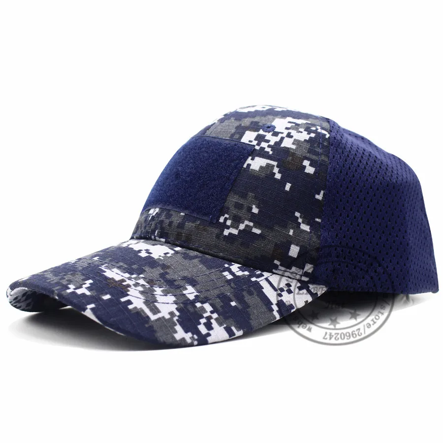 ACU Woodland Marpat низкая Корона Мультикам Кепка оператора камуфляжная сетка кепки страйкбол шапки Тактический Контрактор армии бейсболки шляпа кепки GI - Цвет: mesh digital blue