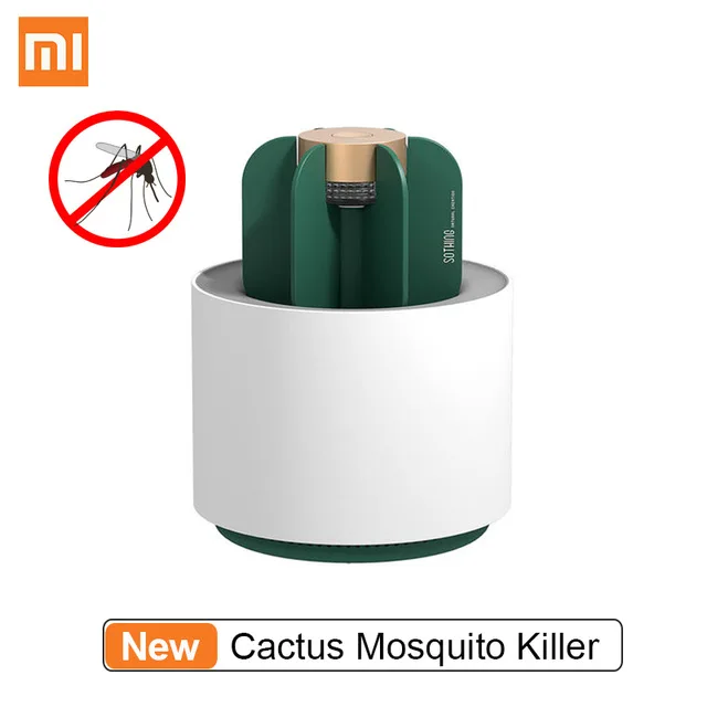 1pcs Xiaomi Mijia экологический бренд Sothing Mosquito Killer лампа портативный кактус USB Электрический Отпугиватель комаров Ловушка для насекомых УФ светильник - Цвет: 1pcs