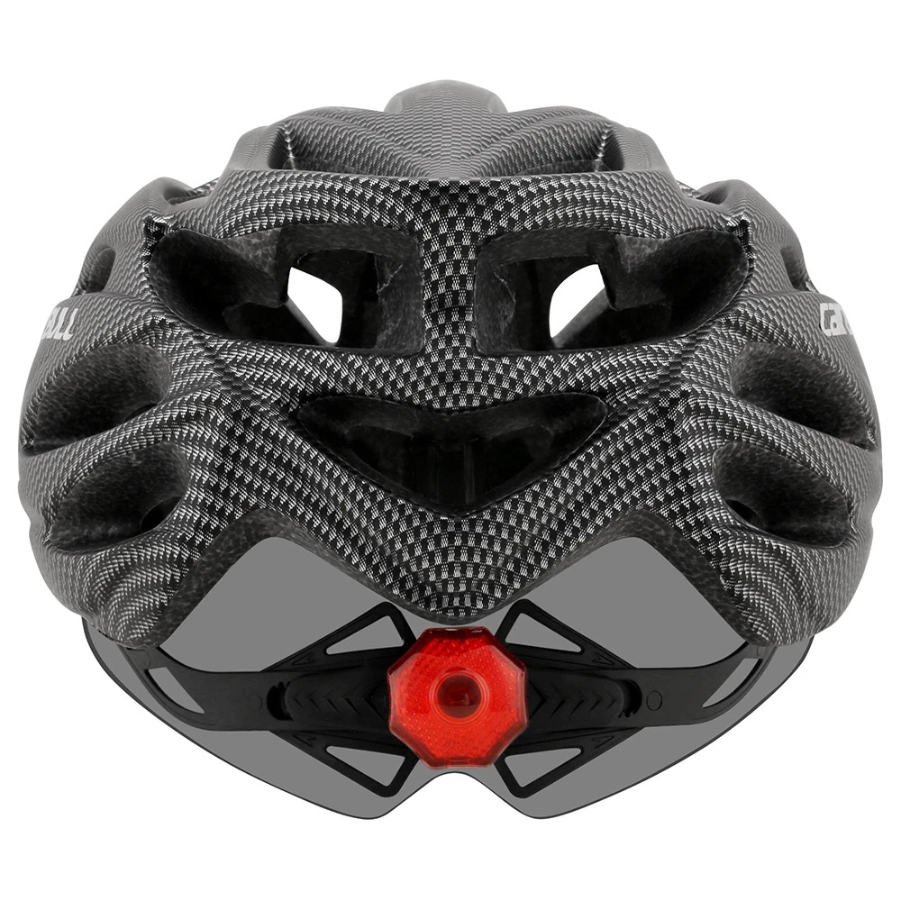 CAIRBULL Cycling Helmet Ultralight Breathable With TailLight Removable Visor Goggles Mountain Road Bike Helmet Safety Cap 230g