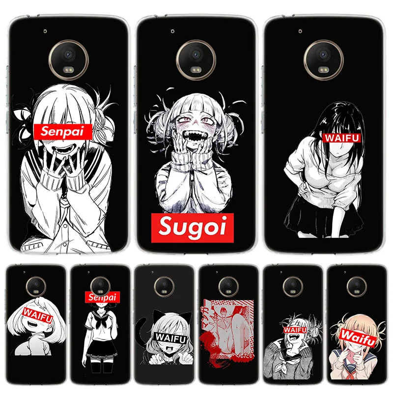 Чехол для телефона Sugoi Senpai Anime waifu Motorola Moto G9 G8 G7 G6 G5S E6 E5 Plus Play Power EU One Action Macro Print Cover Coqu