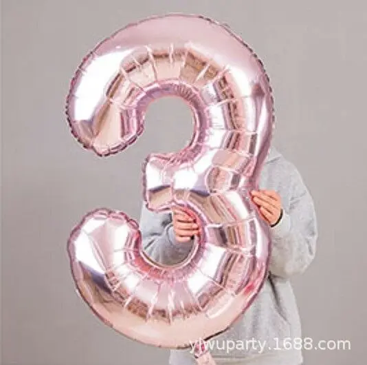 С цифрами шар 40 дюймов Американский Стиль розовое золото воздушный шар из фольги украшения сцены каждый с числа из фольги, воздушный шар, которые