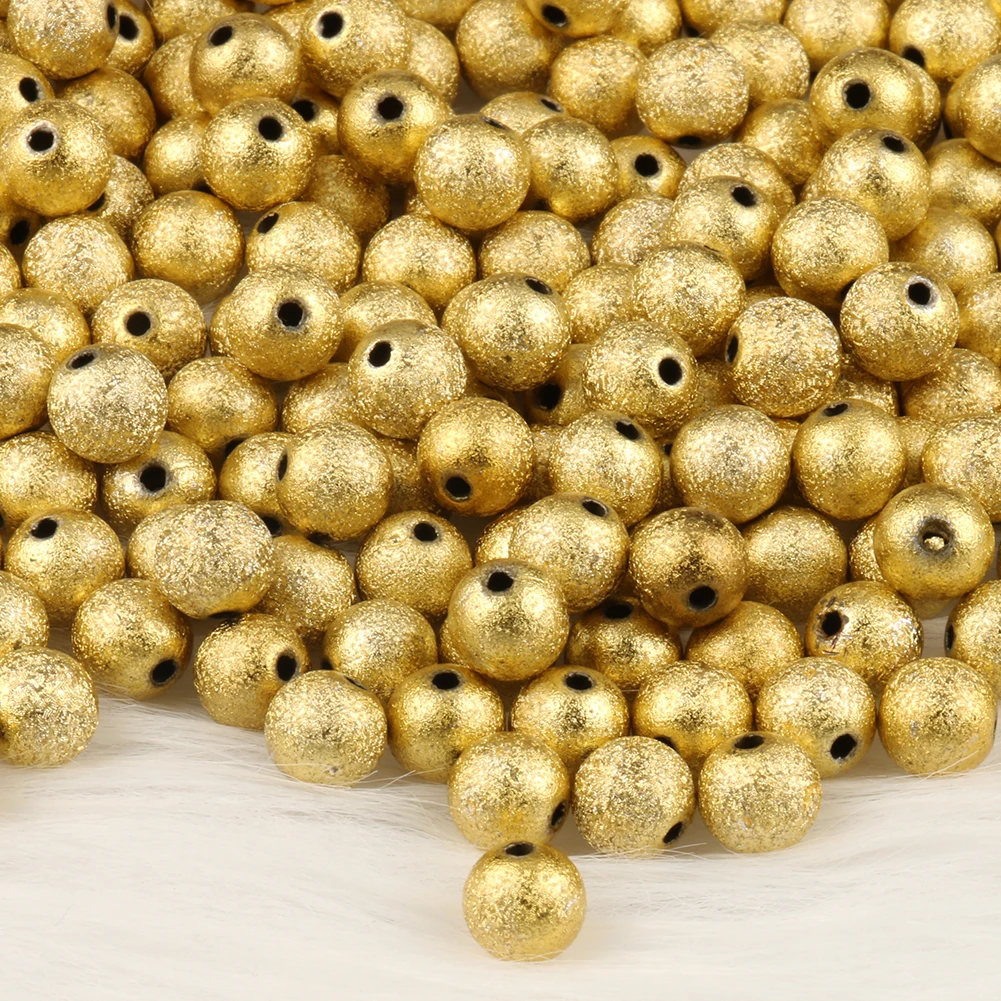 Gold-Filled Stardust Round Beads, Choice of Size .