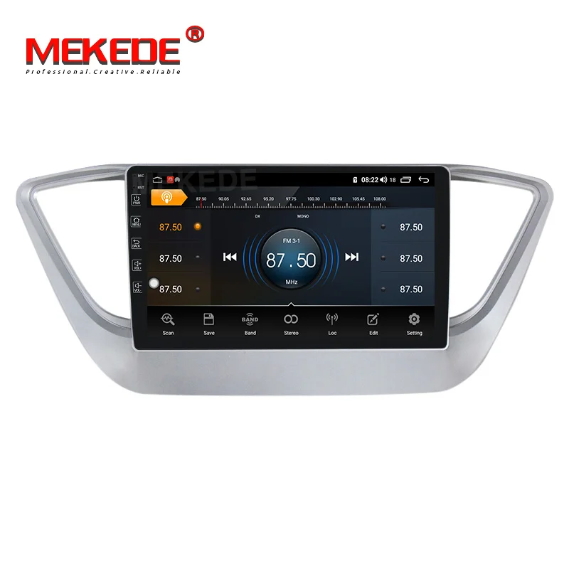 Mekede android10.0 4G+ 64G Автомобильный мультимедийный радио gps навигационный плеер для Solaris hyundai verna встроенный carplay 4G LTE