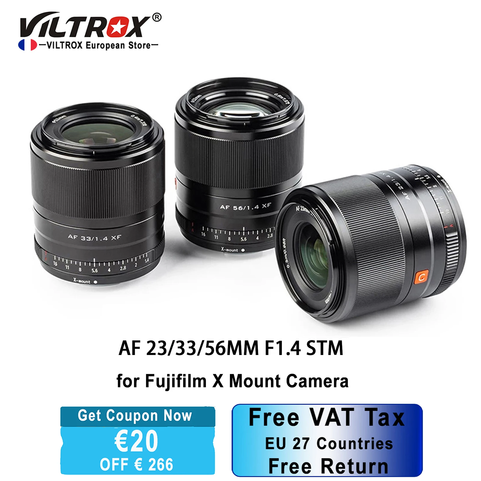 Viltrox 23 мм 33 56 F1.4 XF объектив камеры с автофокусом Большая диафрагма фотообъектив