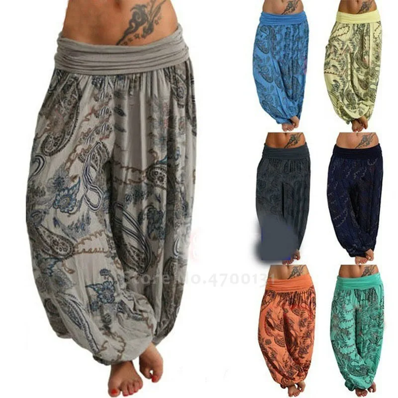 Женские широкие повседневные шаровары с принтом в африканском стиле