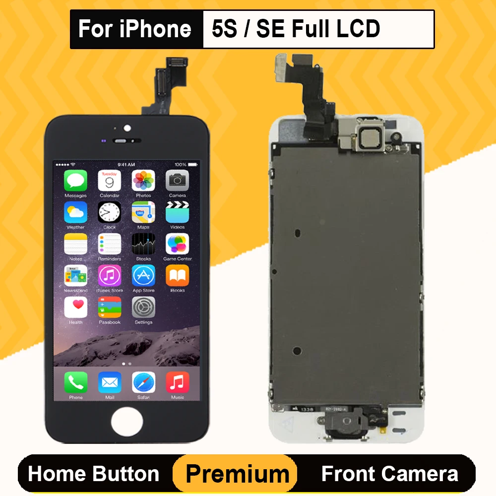 Полный комплект ЖК дисплея для iPhone SE сменный дисплей с передней камерой домашняя
