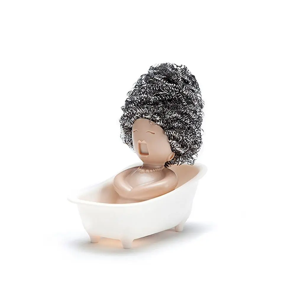 

Bath Tub Shape Cleaning Ball Sink Sponge Holder Soap Opera Dish Scrubber Holder