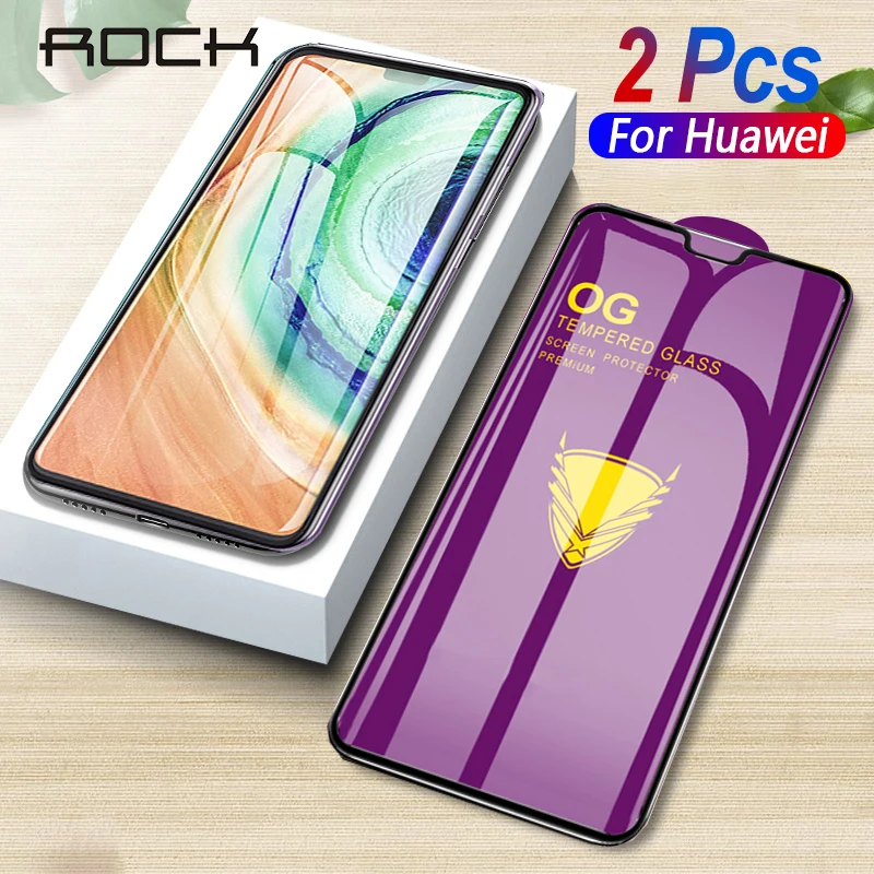 Rock 2 шт закаленное стекло для huawei mate 30 20 P30 P20 Lite Защитное экрана P Smart 2019 Plus Z