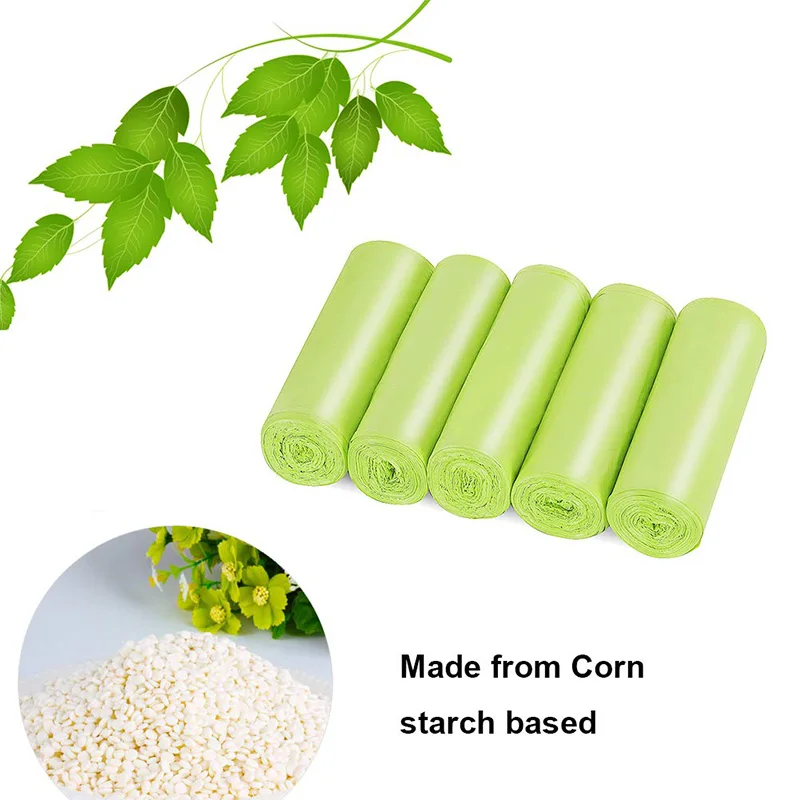Trash Bags Biodegradable,4-6 Gallon Small Garbage Bags Compostable Bags Strong Rubbish Bags Wastebasket Liners Bags for Kitchen